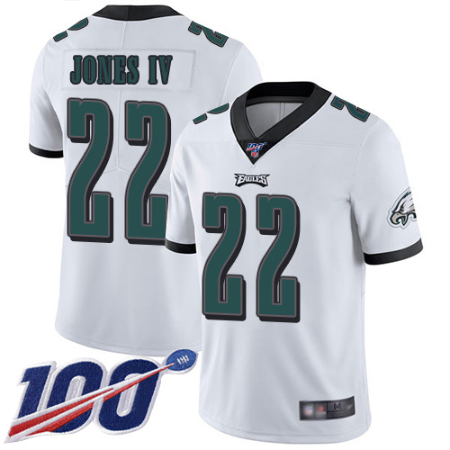 Men Philadelphia Eagles #22 Sidney Jones White Vapor Untouchable NFL Jersey Limited Player Season